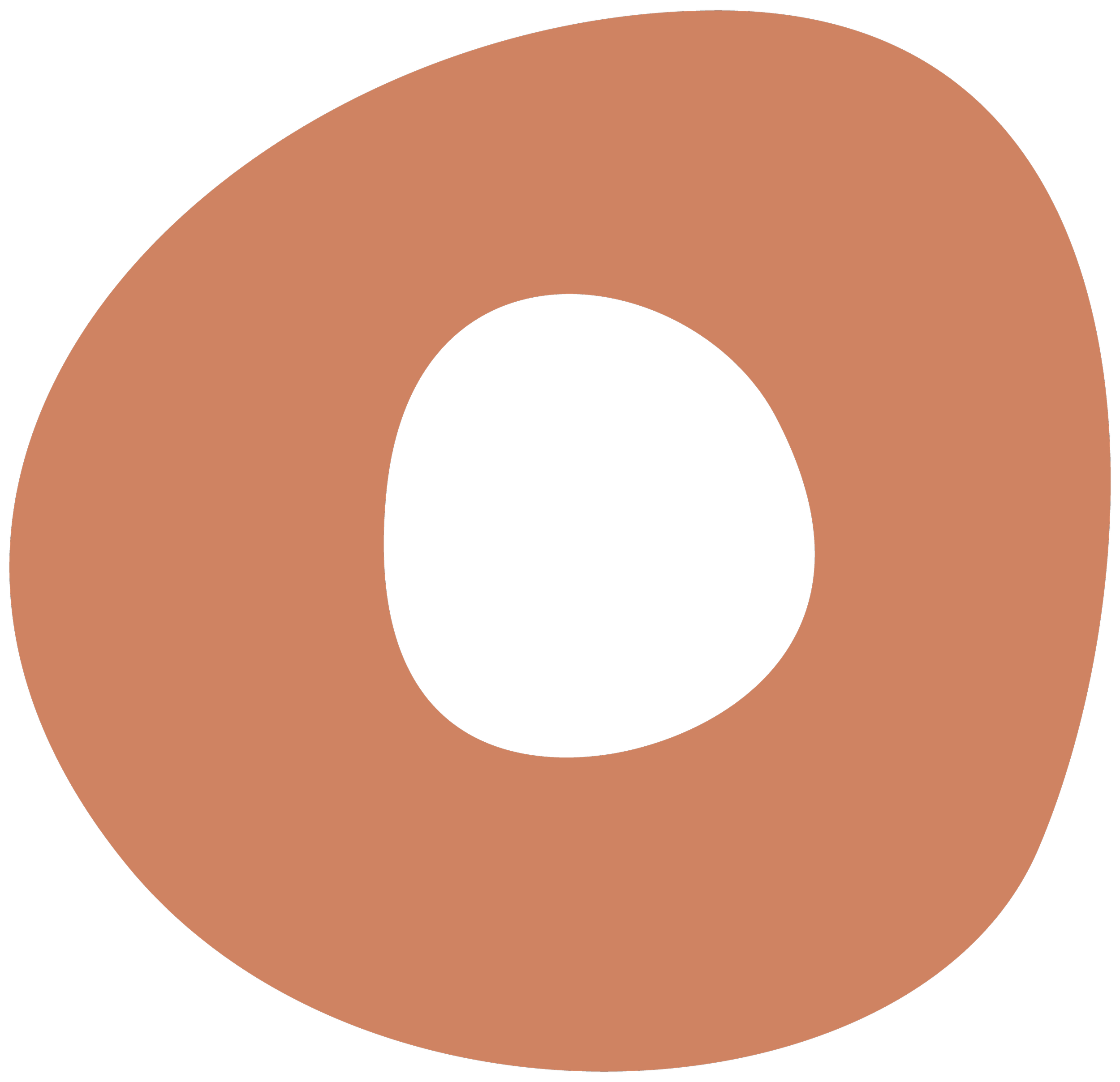 An illustration of a human eye with a brown iris and black pupil.