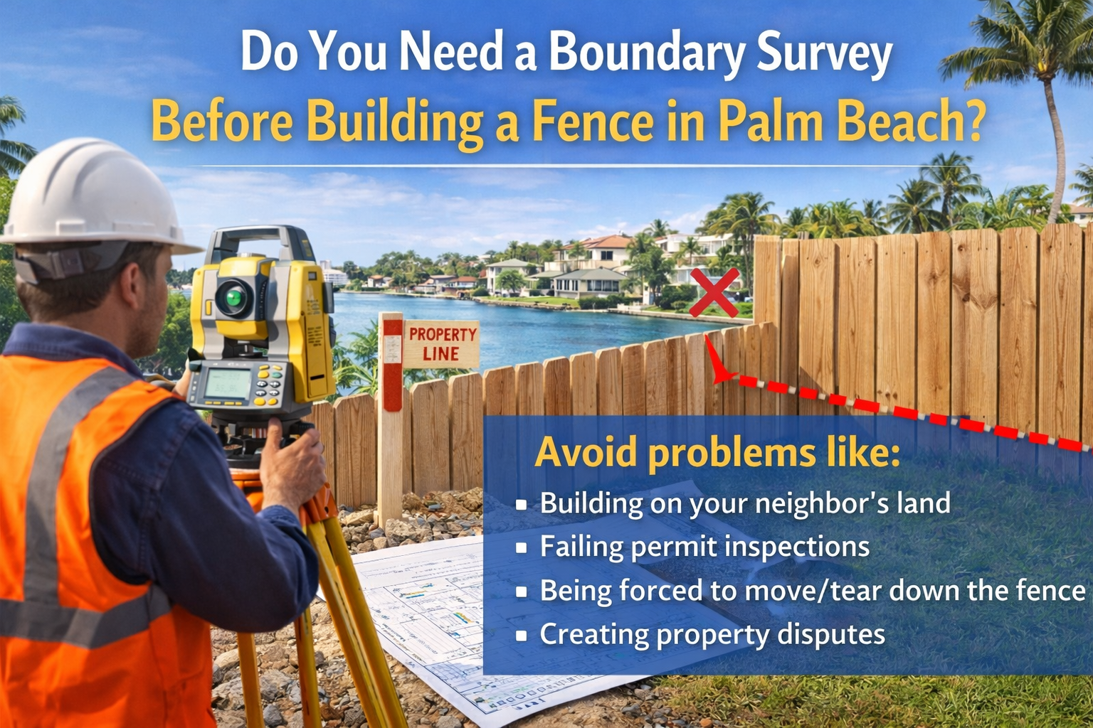 Do You Need a Boundary Survey Before Building a Fence in Palm Beach?