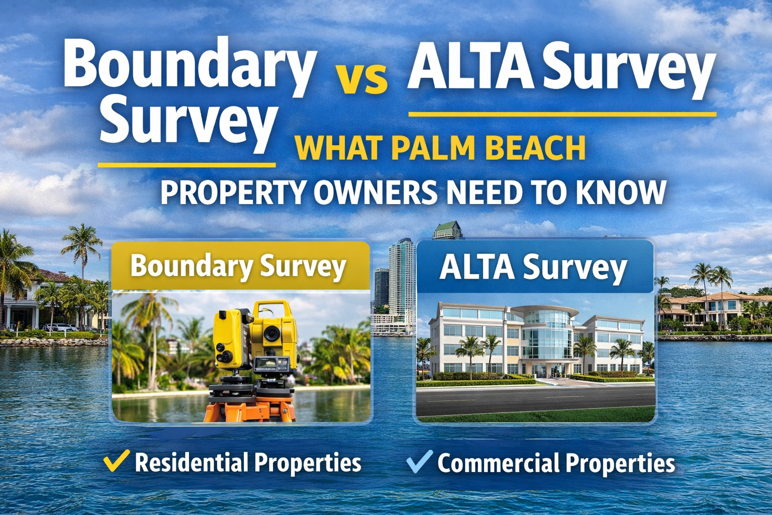 Boundary Survey vs ALTA Survey: What Palm Beach Property Owners Need to Know