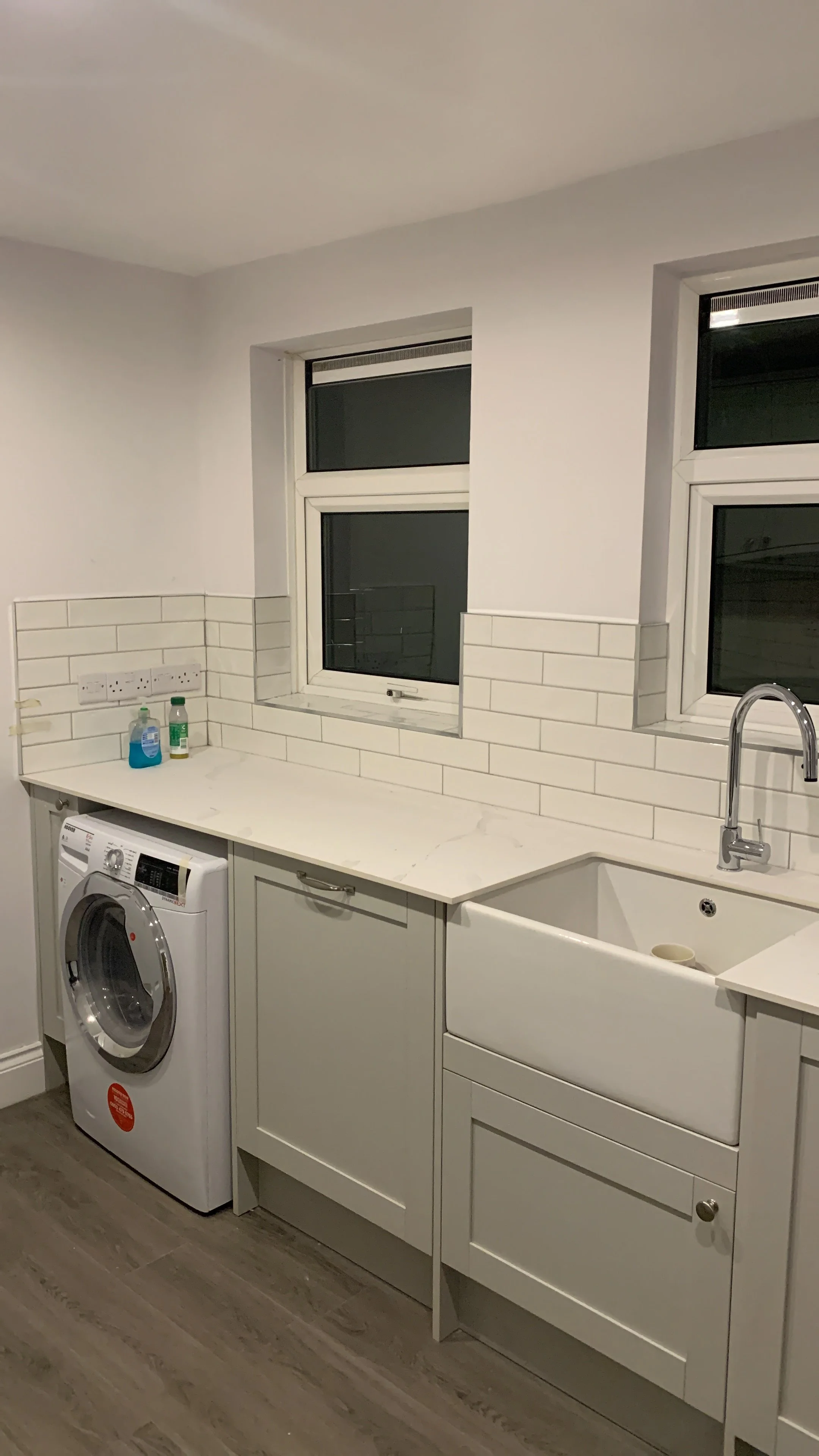 new kitchen installation with flooring and tiling in cambridge