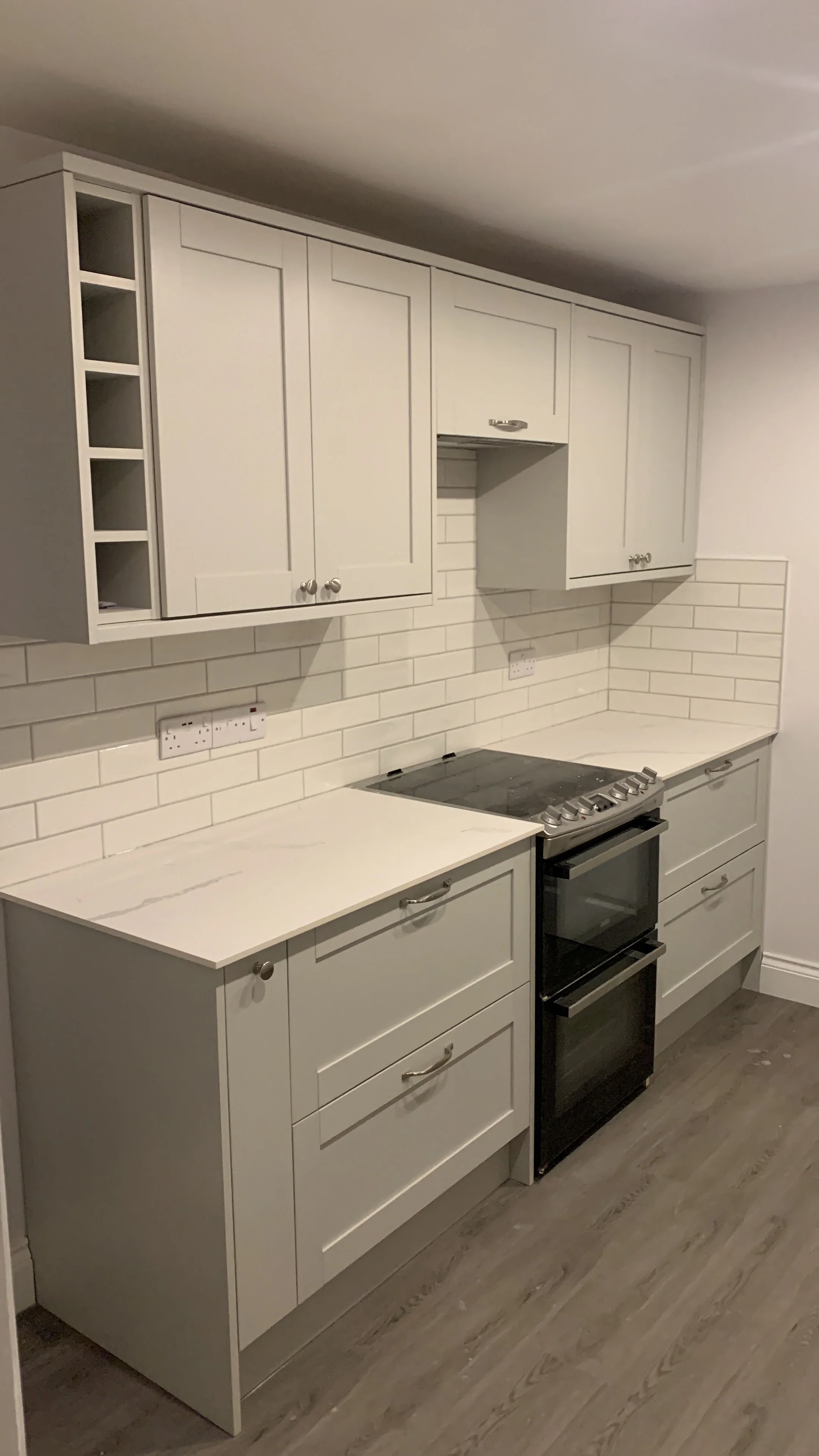 new kitchen installation with flooring and tiling in cambridge
