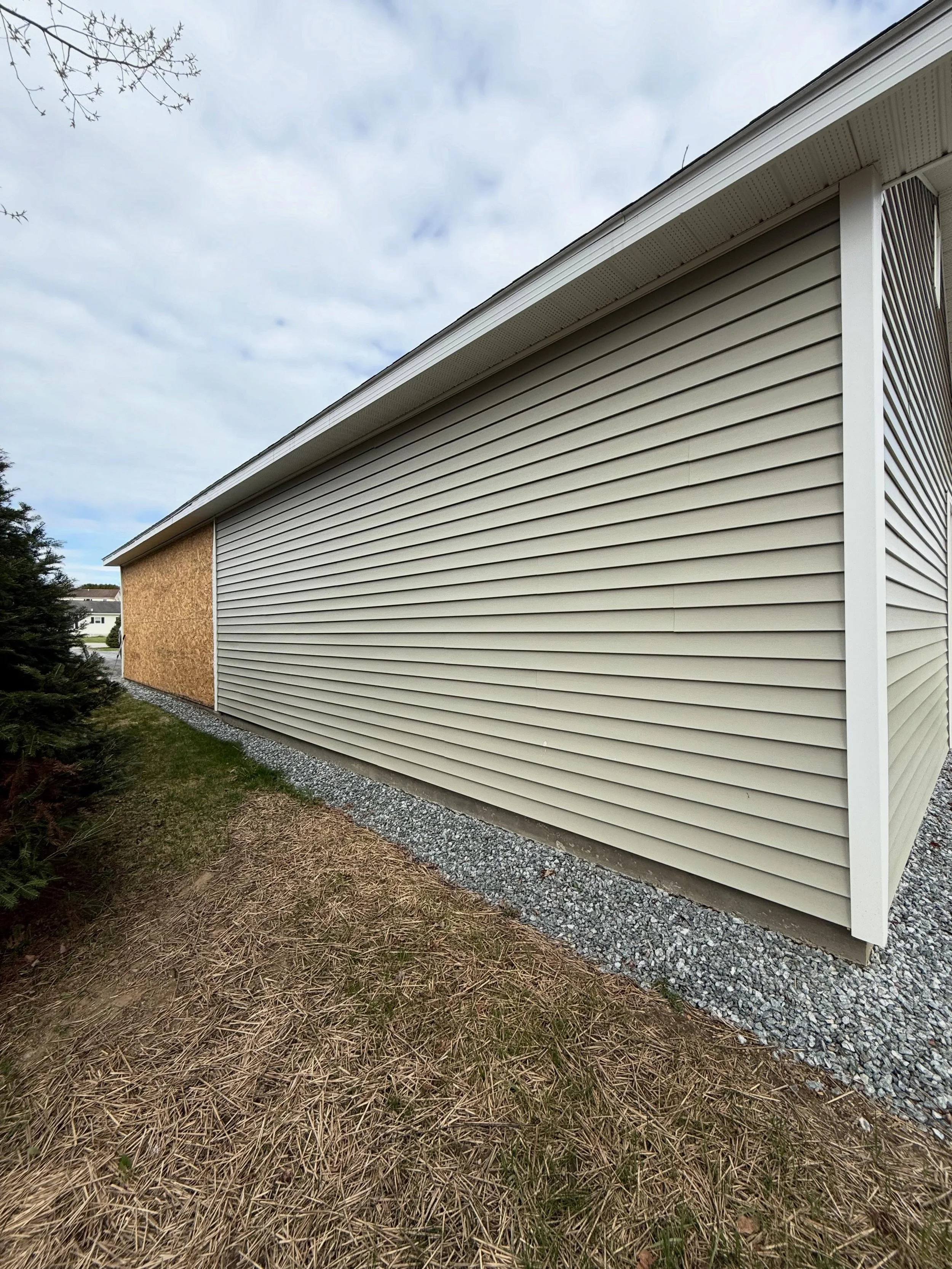 New Vinly siding installation. Out with the old in with the new 

-
-
-
#carpentry #siding #remodel #build