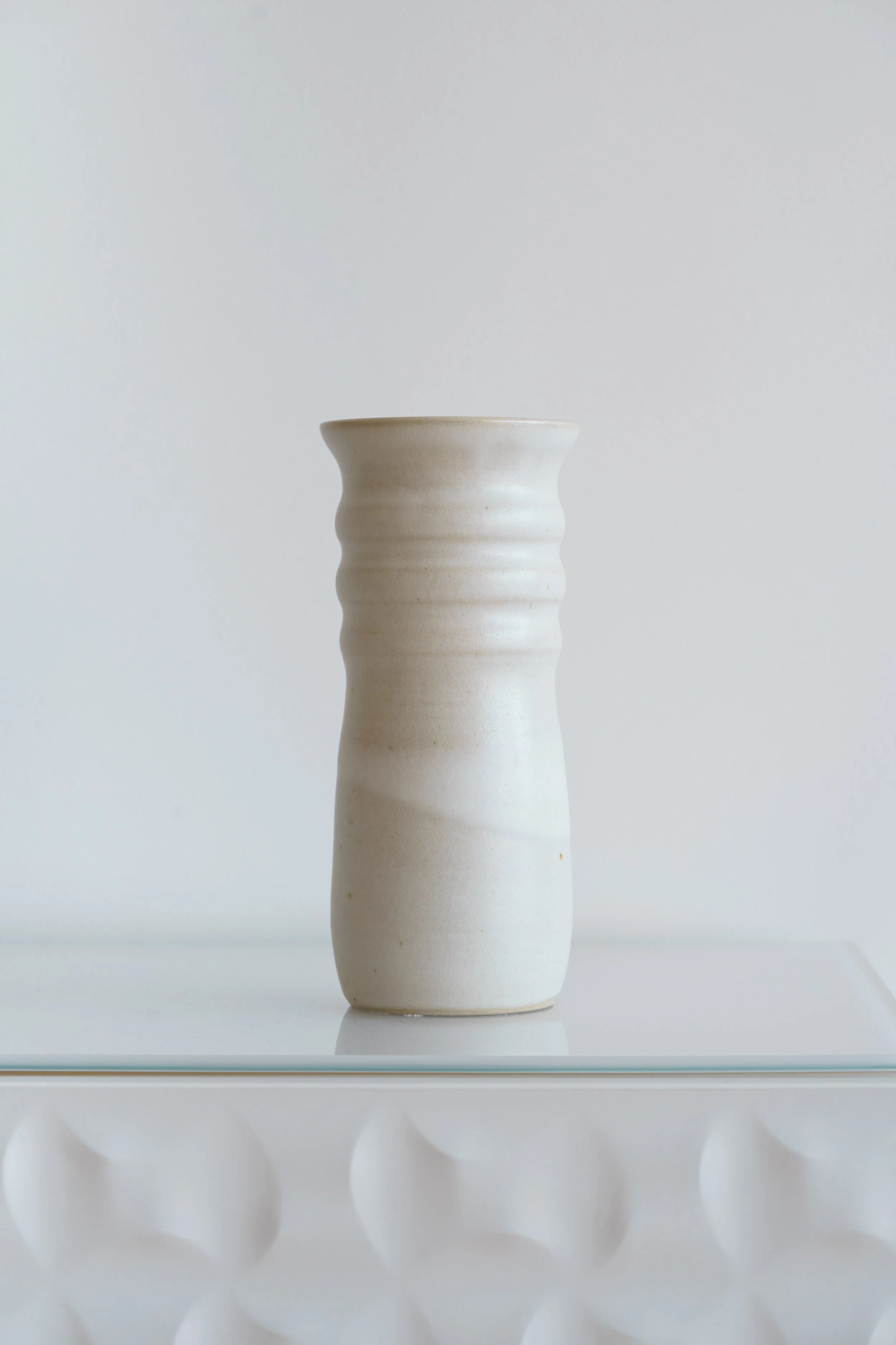 Grand Vase blanc satiné