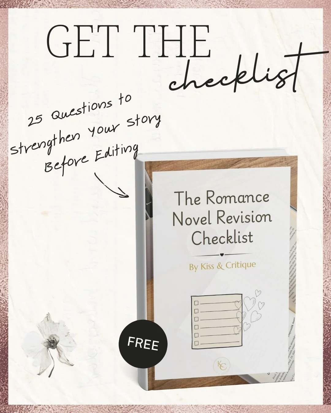 Free checklist for editing romance