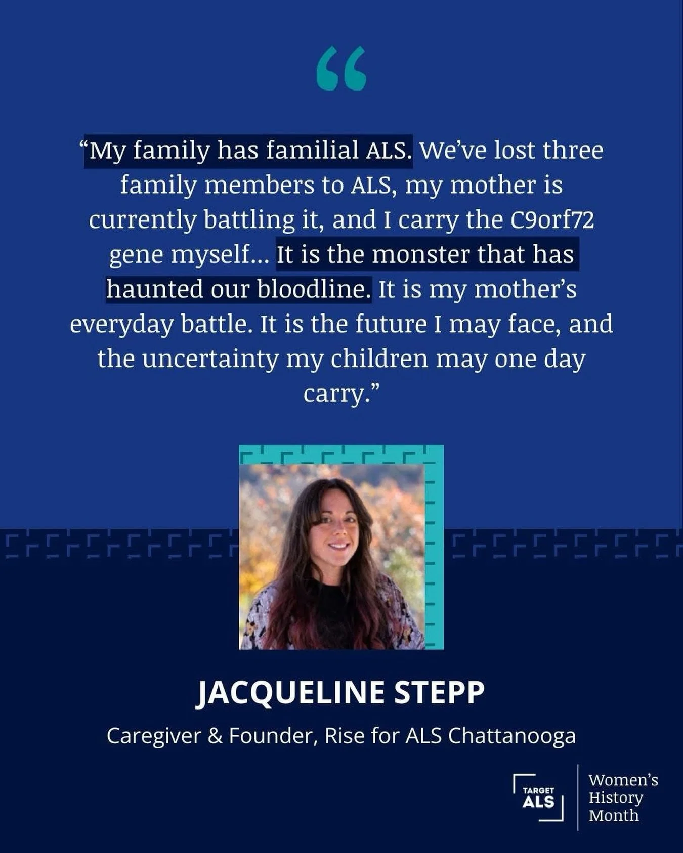 Thank you for sharing my story and for the work @targetals is doing to accelerate research. As a writer and a caregiver, I believe stories matter, and I&rsquo;m grateful to use my voice to raise awareness and support families facing ALS. 💙