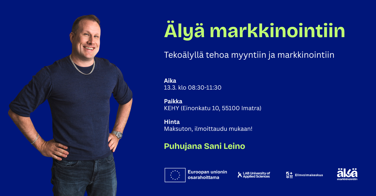 Älyä markkinointiin tapahtuma Imatralla 13.3.2026