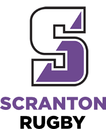 Number 5 with purple and black design, and the word SCRANTON below it.