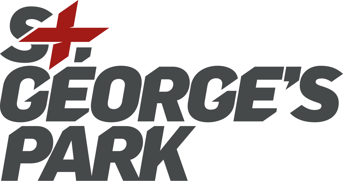 G4 Georges Park logo with black text and a red star with a black outline