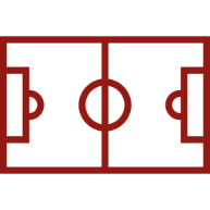Soccer field diagram with goal areas, penalty boxes, center circle, and field markings