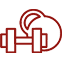 Illustration of a red heart with a stethoscope wrapped around it, symbolizing health and medical care.
