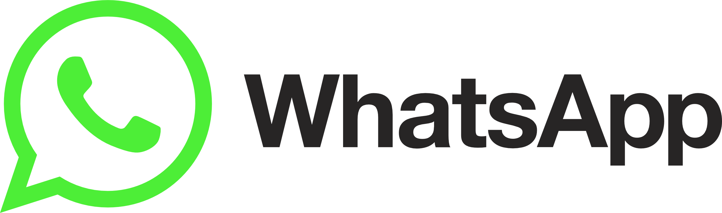 WhatsApp logo with text.