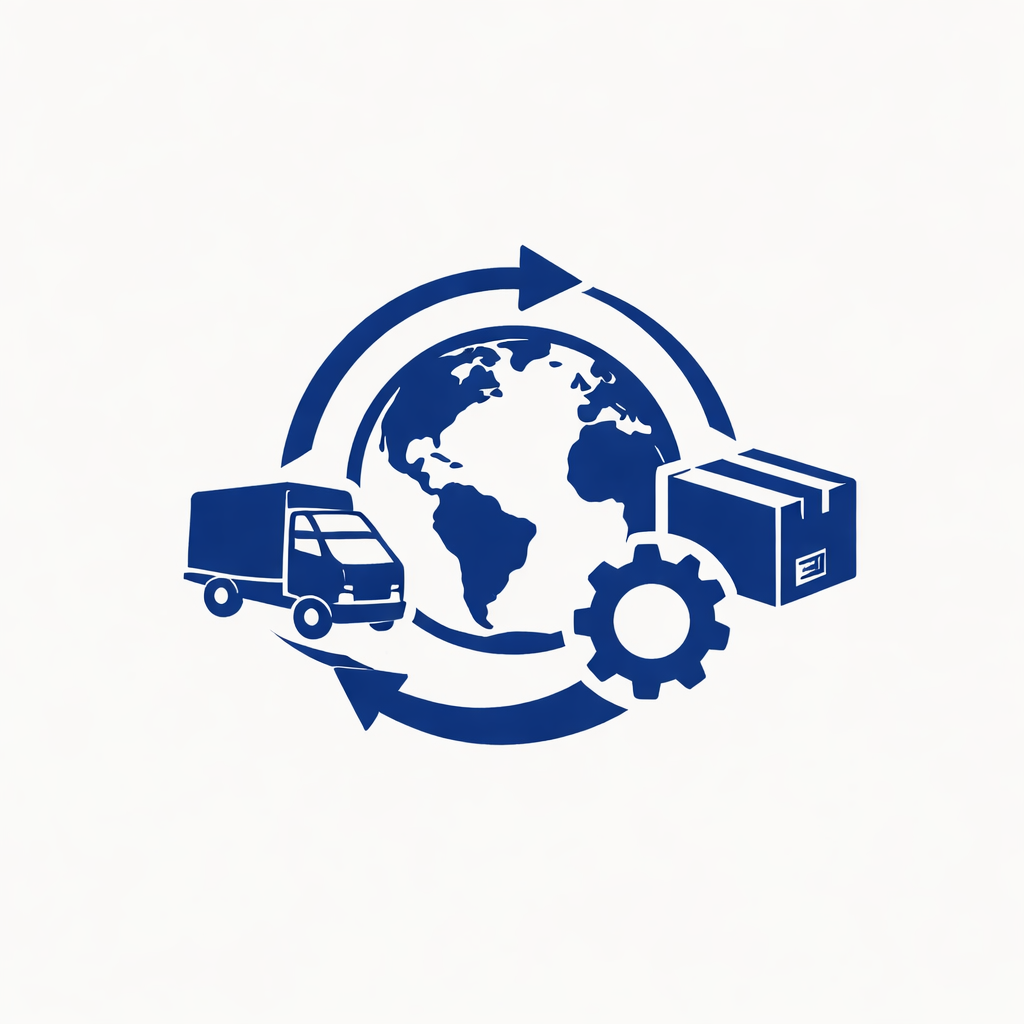 Concetto di consulenza supply chain e ottimizzazione dei processi logistici aziendali