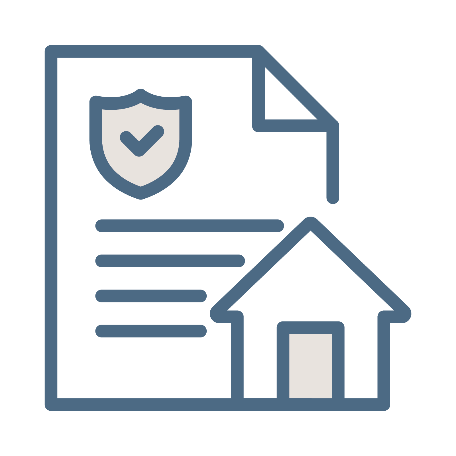 Document icon with a security shield and checkmark, plus an upward arrow symbolizing secure document upload