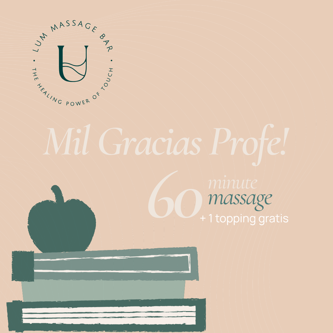 ESPECIAL REGALO PROFES Masaje 60 minutos + topping