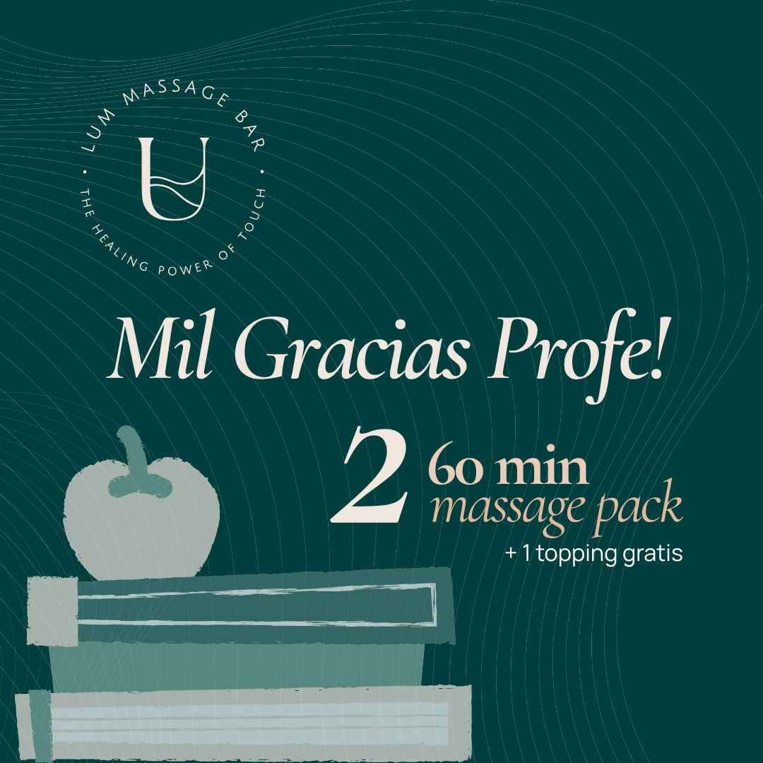 ESPECIAL REGALO PROFES Pack 2 masajes 60 min