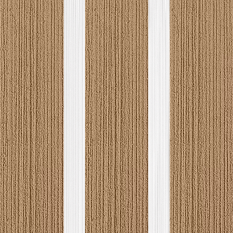 Close-up of light brown brushed EVA/PE foam for boat decking with white lines.