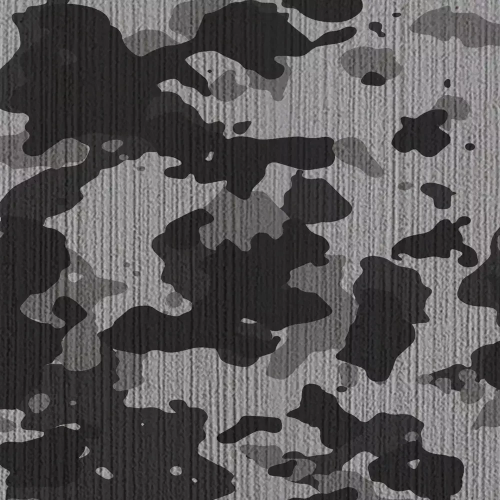 Close-up of grey camouflage brushed EVA/PE foam for boat decking.
