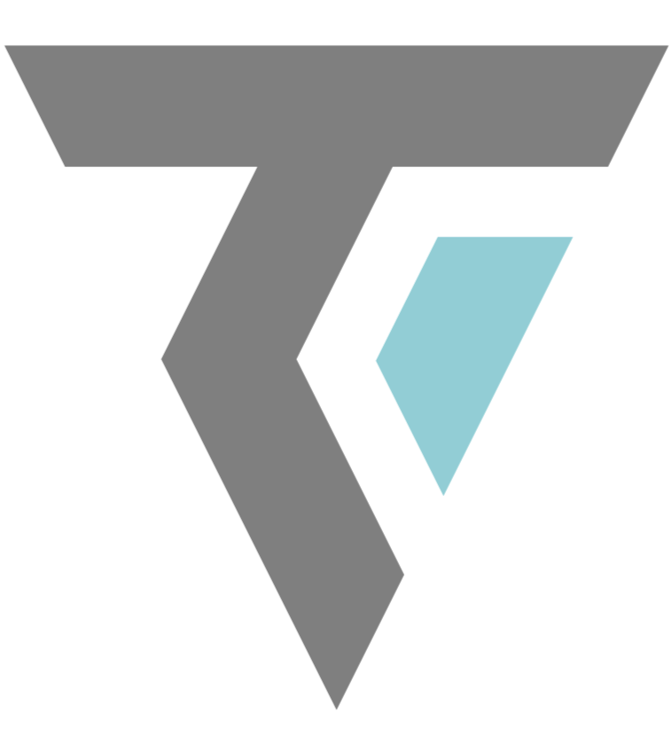 Treadic logo showing a sharp, geometric letter T made from angular gray lines with a light aqua inner accent. The modern, precision-cut design reflects Treadic’s custom marine decking and boat-flooring craftsmanship in South Florida.