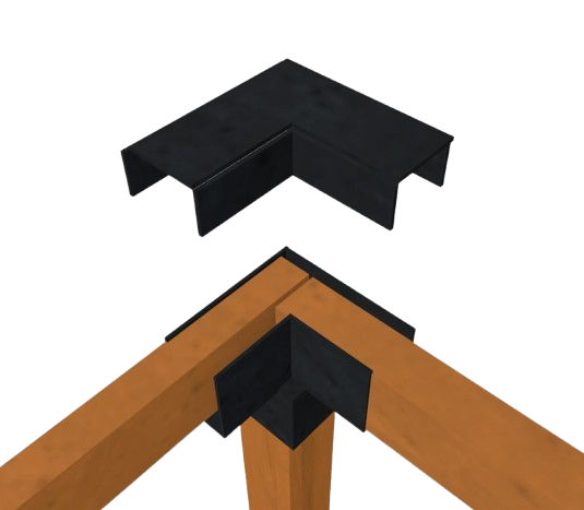 easy to assemble pergola corner bracket with heavy duty steel