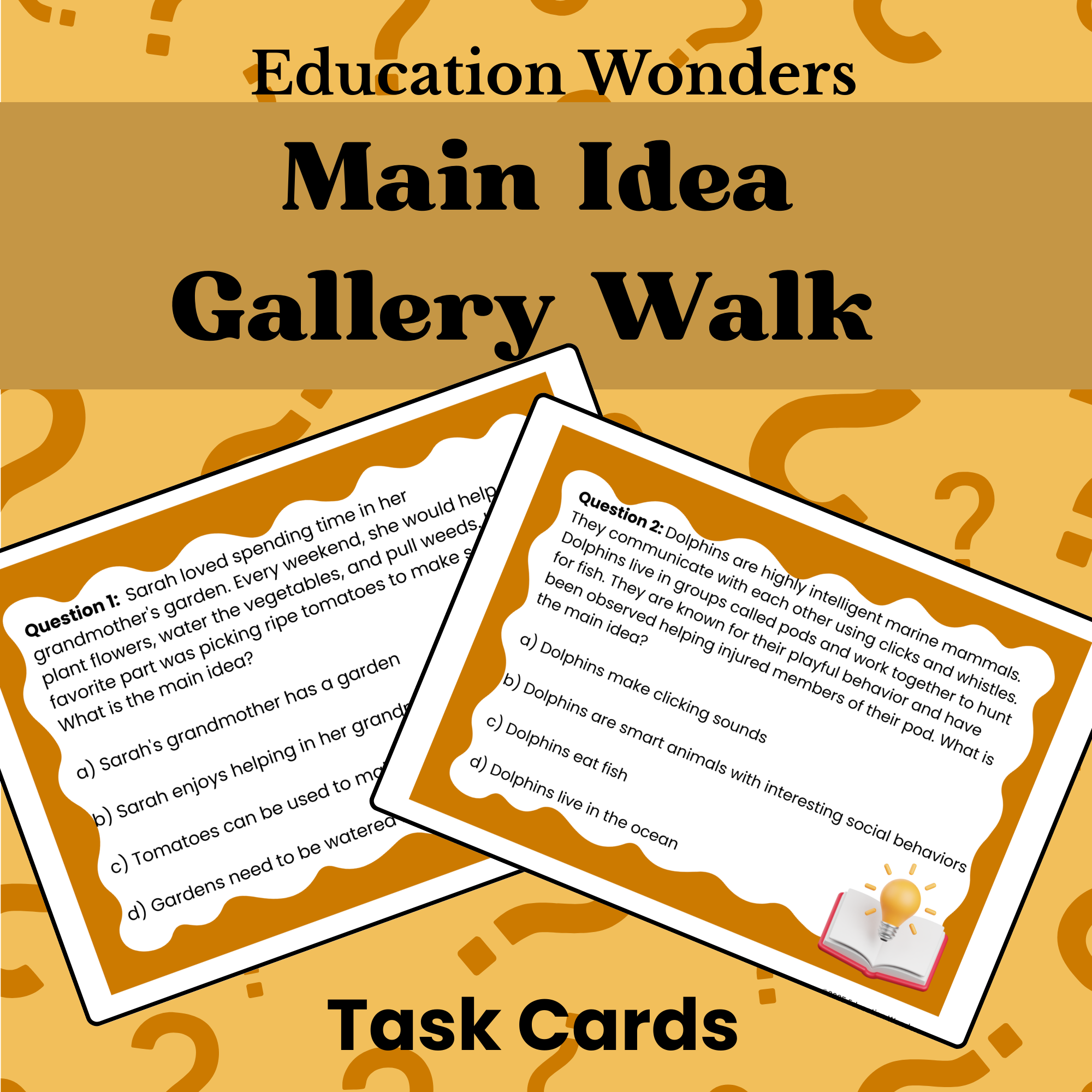 Make finding the main idea fun and engaging with this Main Idea Gallery Walk Activity! This interactive resource gets students up and moving as they read short passages, identify the main idea, and find supporting details. Perfect for reading centers