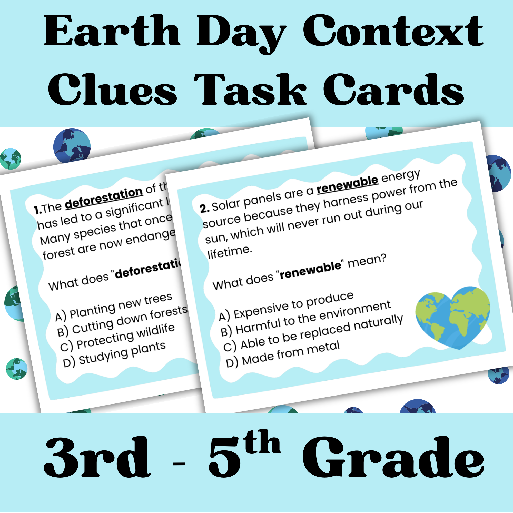 Earth Day Context Clues Task Card Cover Preview.png