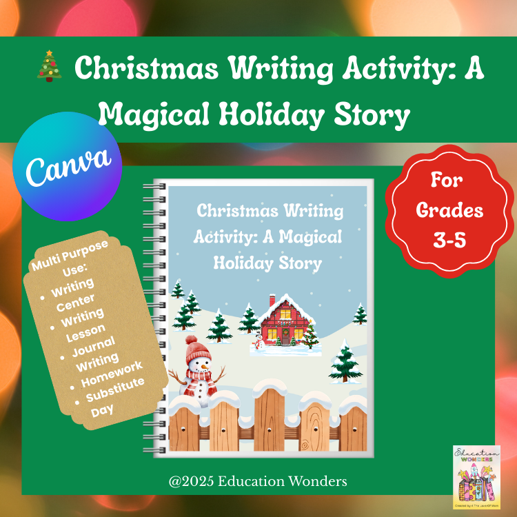 Make writing magical this holiday season! 🎄✨

Bring festive joy and creative storytelling into your classroom with this Christmas Writing Activity: A Magical Writing Story—the perfect way to boost student engagement while strengthening essential wri