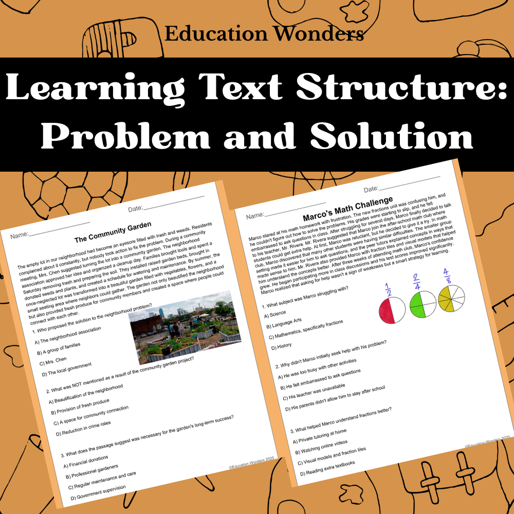 Help your students master one of the key reading comprehension skills—identifying problem and solution—with this engaging No Prep, Informational Text set of passages for 5th Graders! Designed for upper elementary, these ready-to-use texts give studen