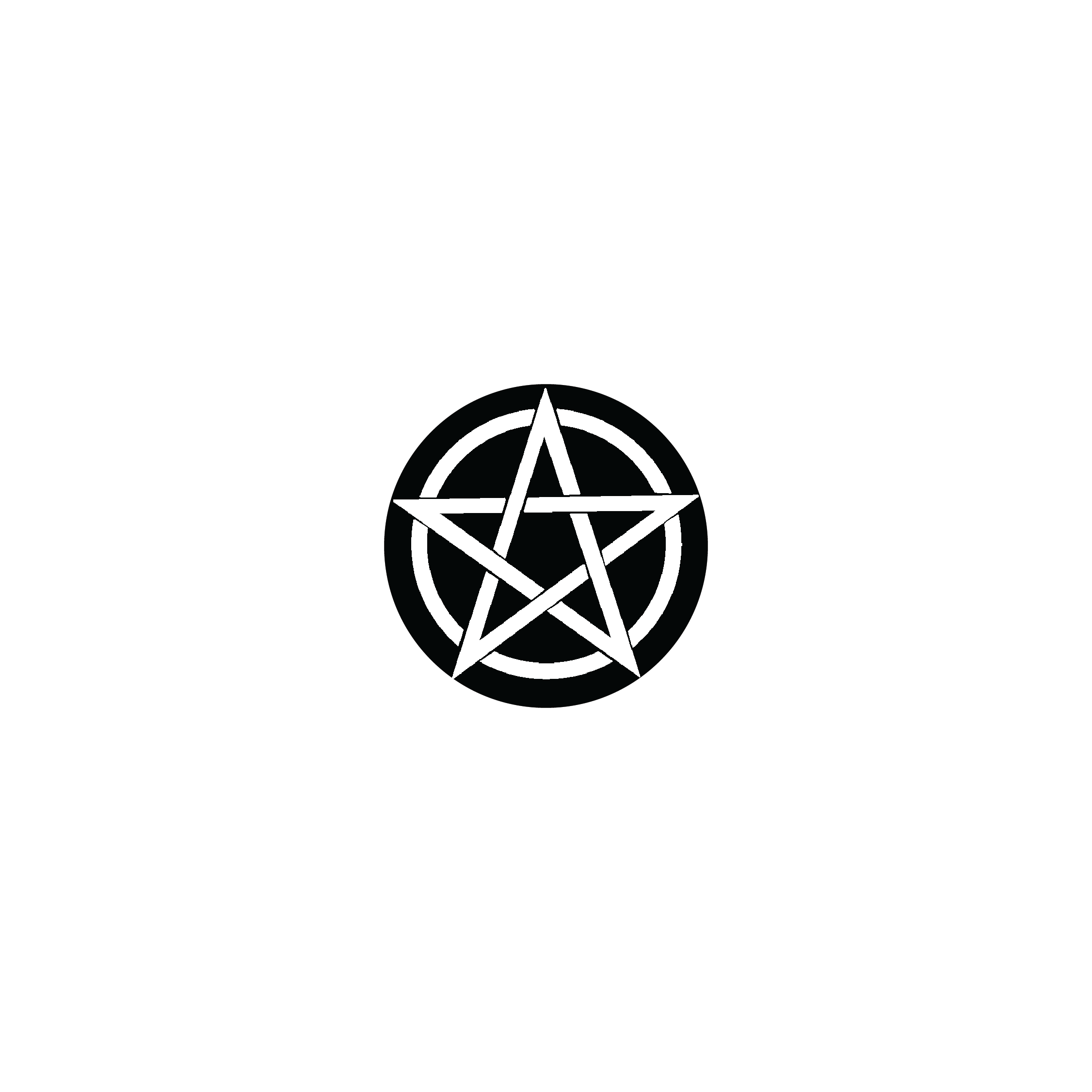 Vector art of a pentagram pendant
