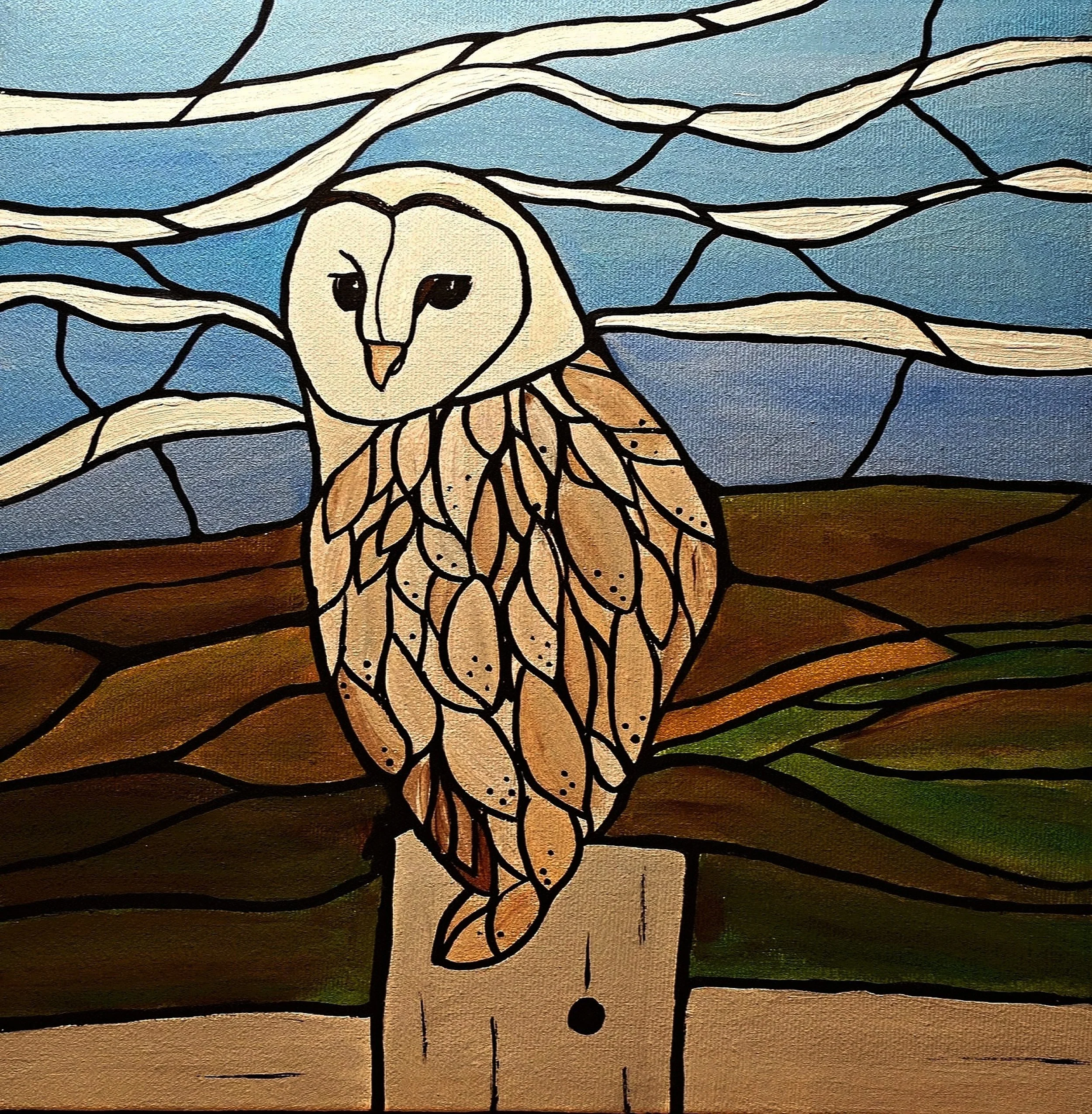 Owl Dreamscape Art by Rachel Olynuk
