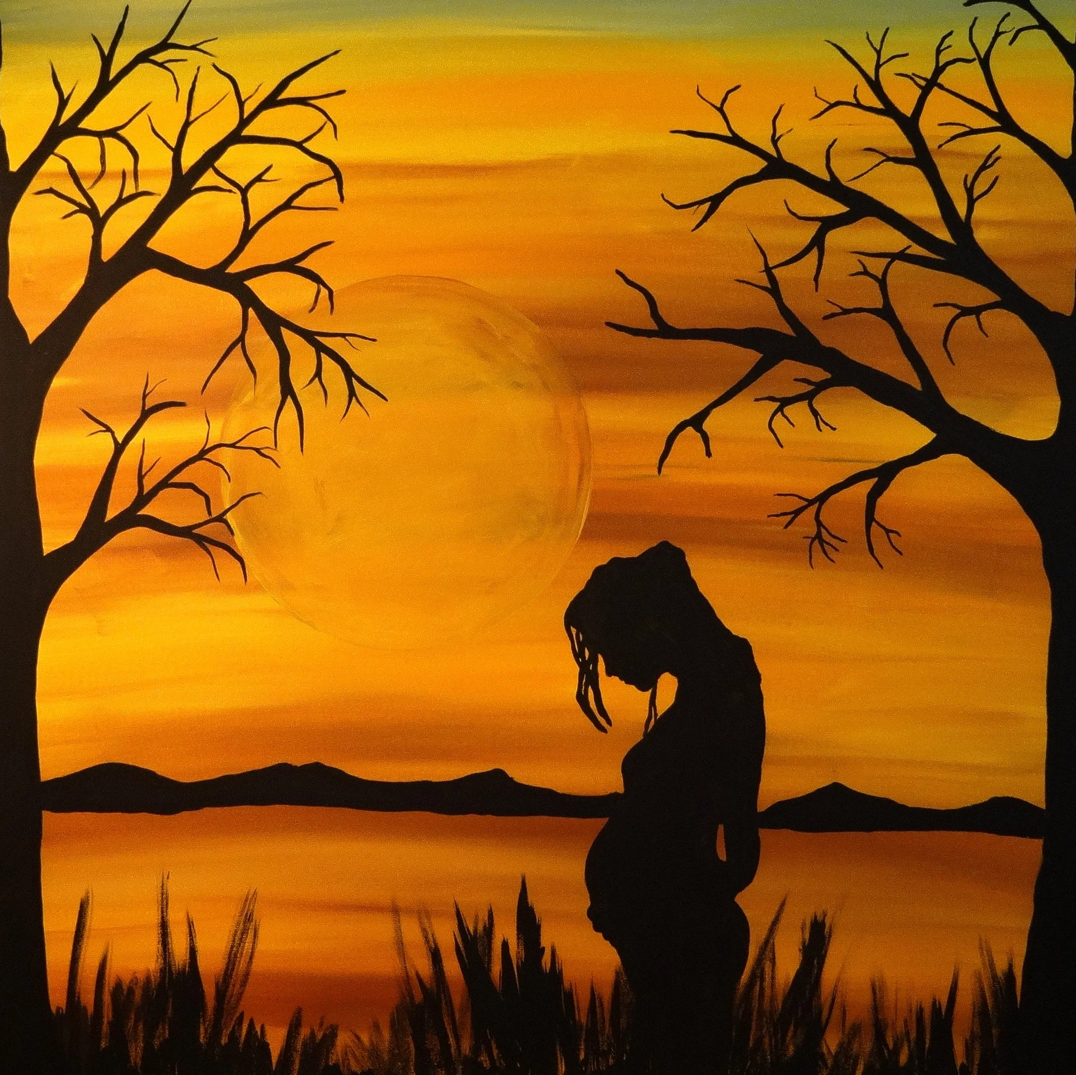 Sunset Serenity with momma and baby