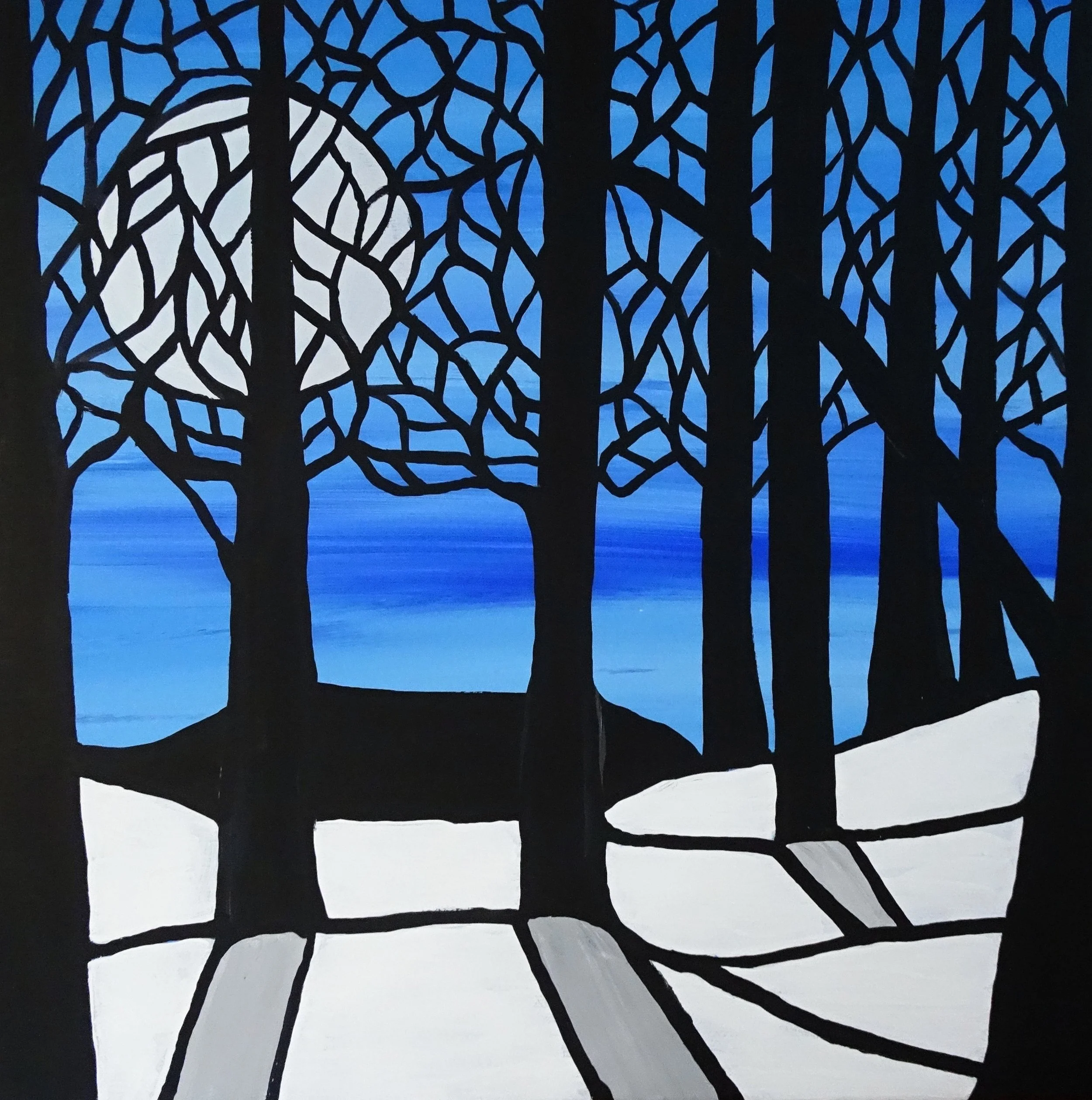 Moonlit Forest Canvas Art