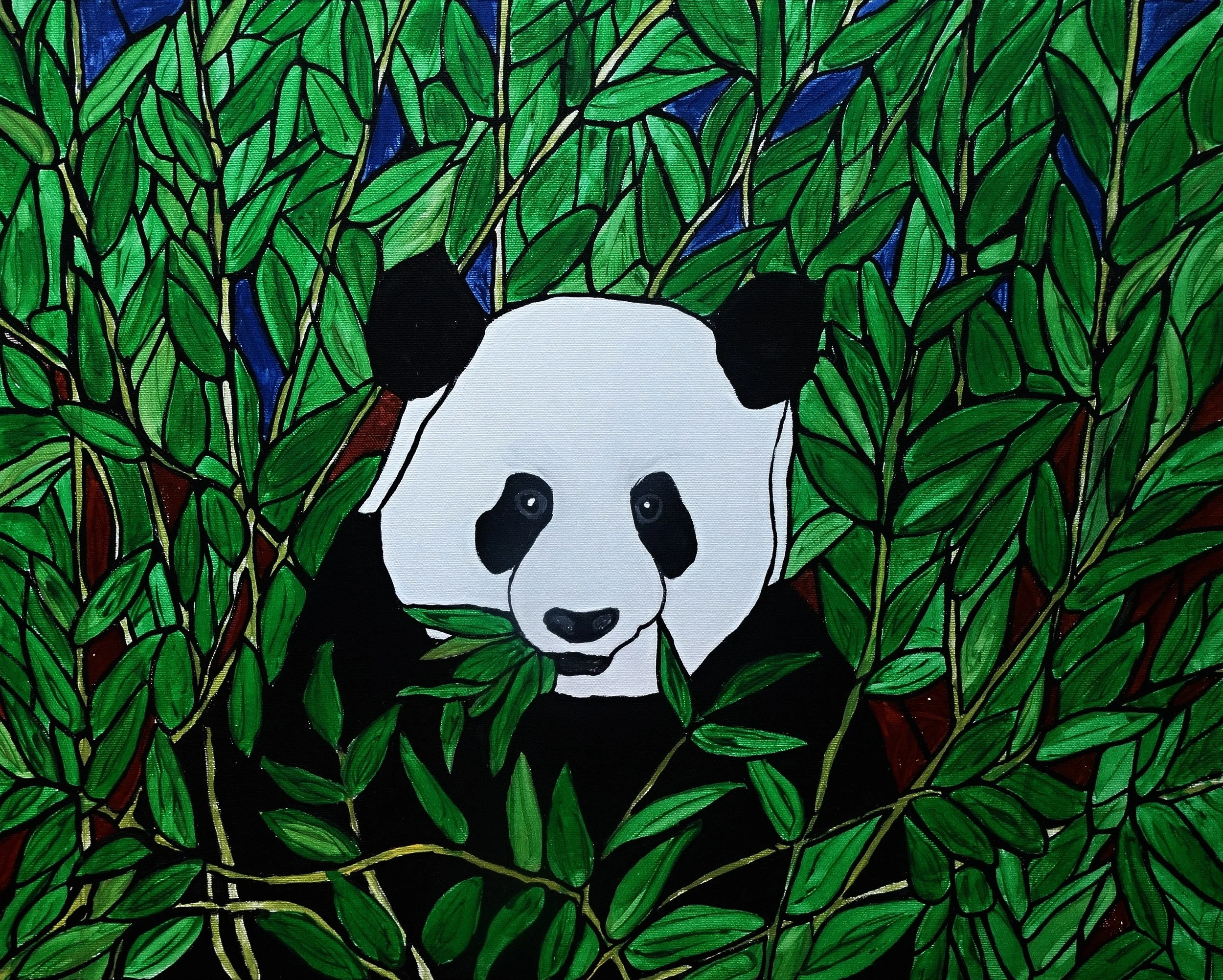 Serene Panda Art Canvas