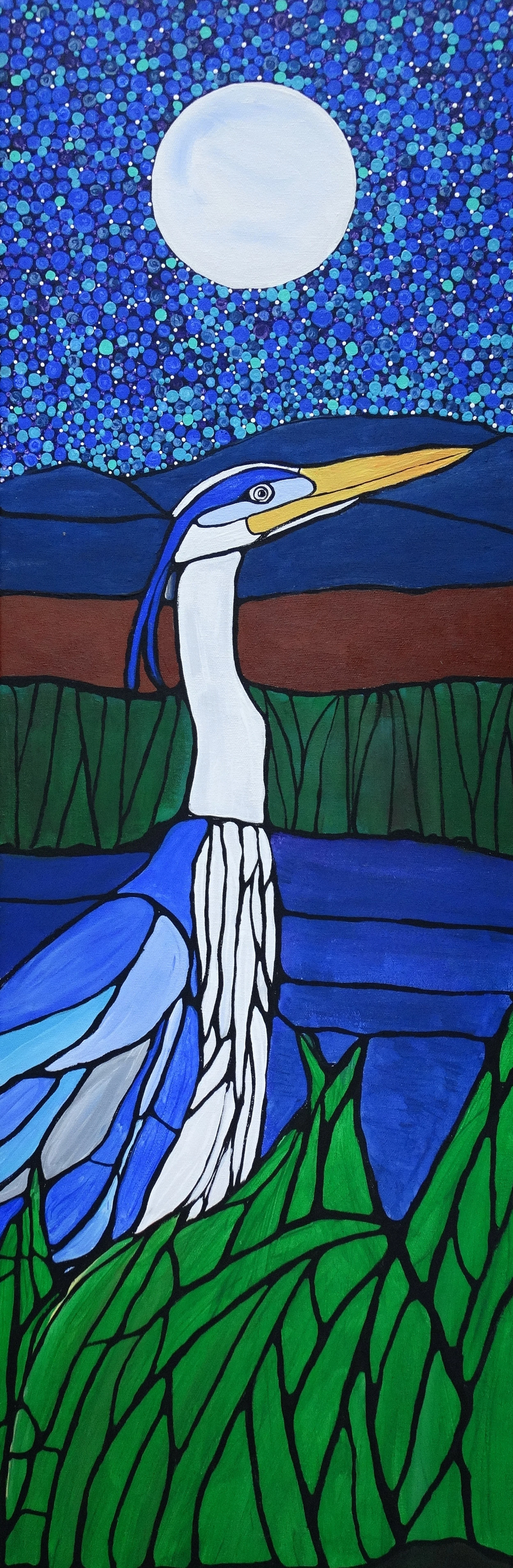 Blue Heron painting