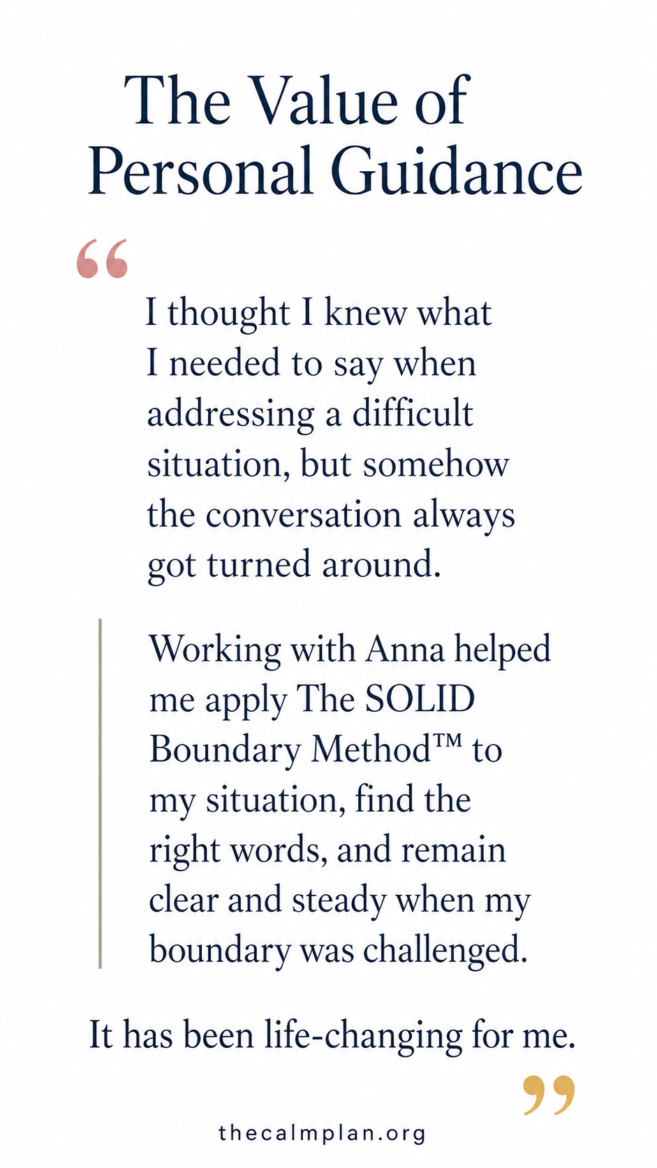 Thecalmplan.org The SOLID Boundary Method™ | The Calm Plan