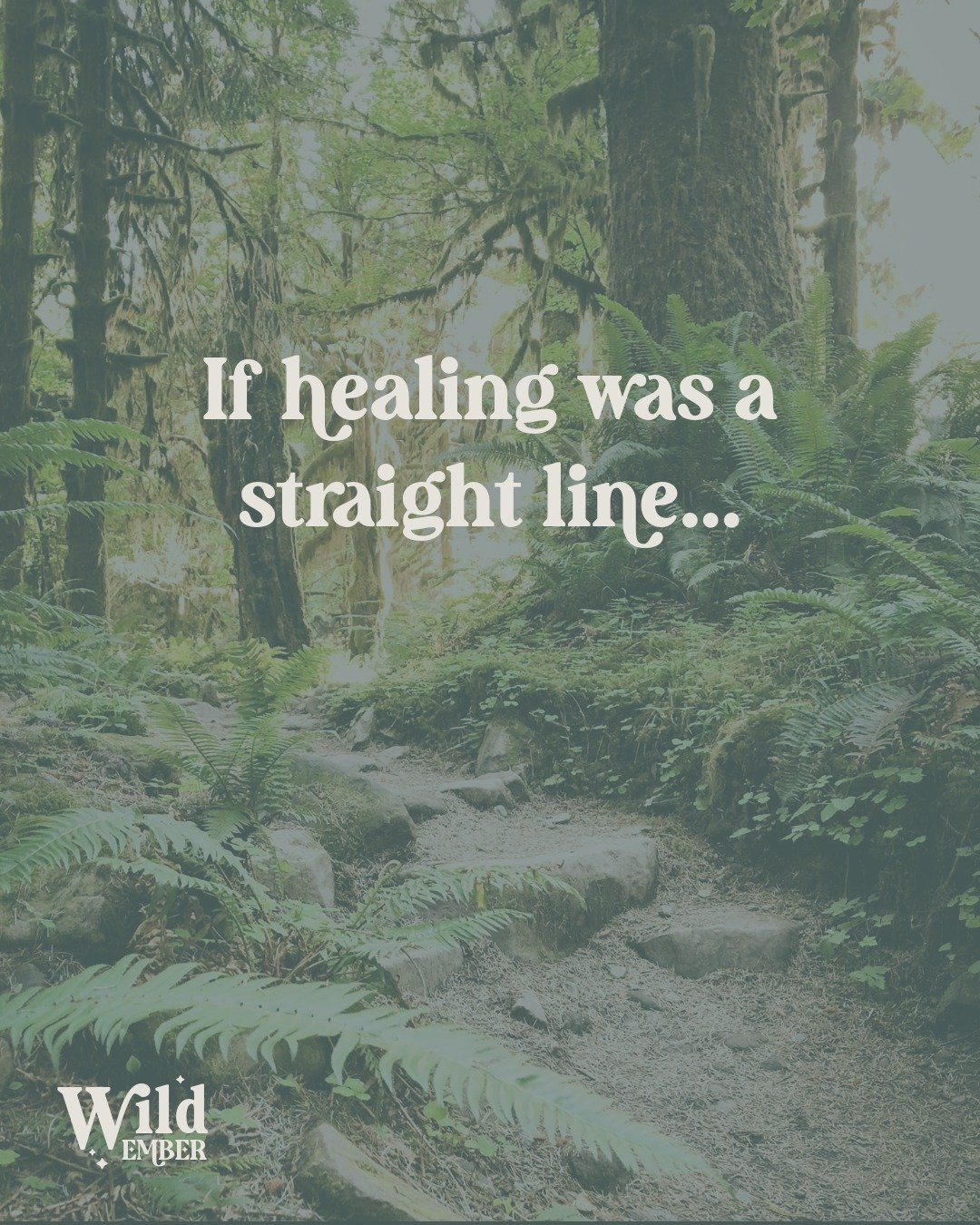 If healing was a straight line, my job would be a lot easier. (And a lot more boring).

But the truth is, healing looks more like a spiral. 🌀

Some weeks you feel the "spark" of resilience. You set the boundary, you feel grounded, you use 