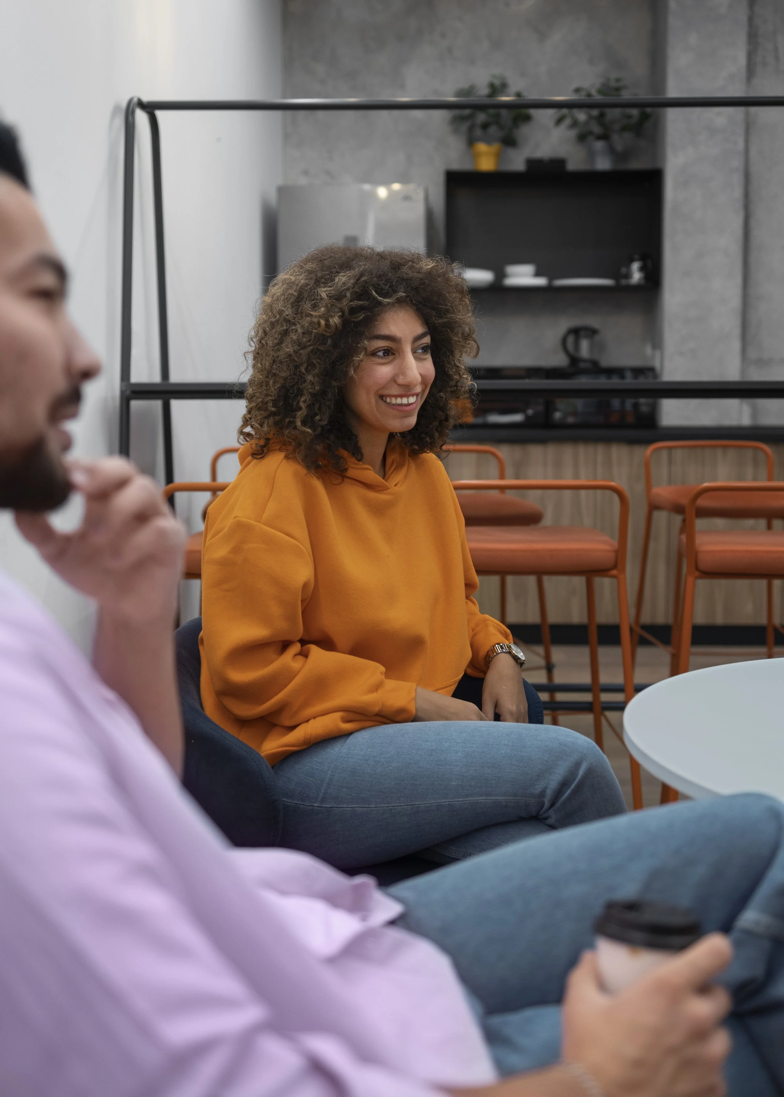 Client engaged in EMDR trauma therapy session promoting emotional healing.”