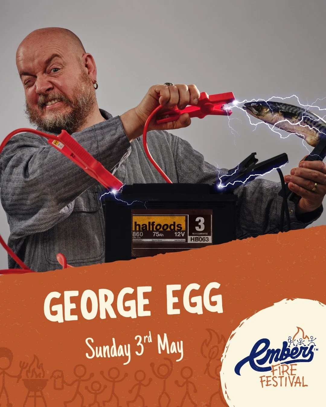 GEORGE EGG DEMO AT EMBERS FIRE FESTIVAL ⚡💡✨

The man who cooks with power tools and hotel room appliances will be showing you how on the Sunday at Embers Fire Fest. Try his food at your own risk... Some of it might actually be delicious! 🤪😳

📆 Su