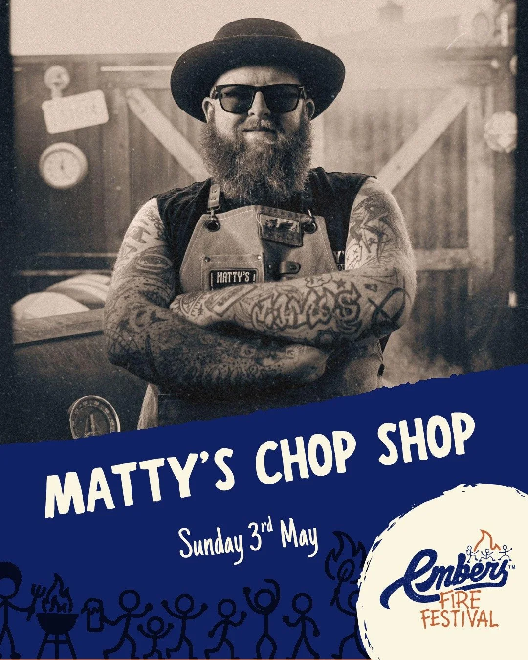 Buzzing to be welcoming @mattysbbqchopshop to the demo stage at Embers Fire Festival! 🥩🔥

Matty&rsquo;s BBQ Chop Shop is a home based barbecue business in South Wales run by owner and pit master Matty O'Brien. Matty will be combining flavours and t