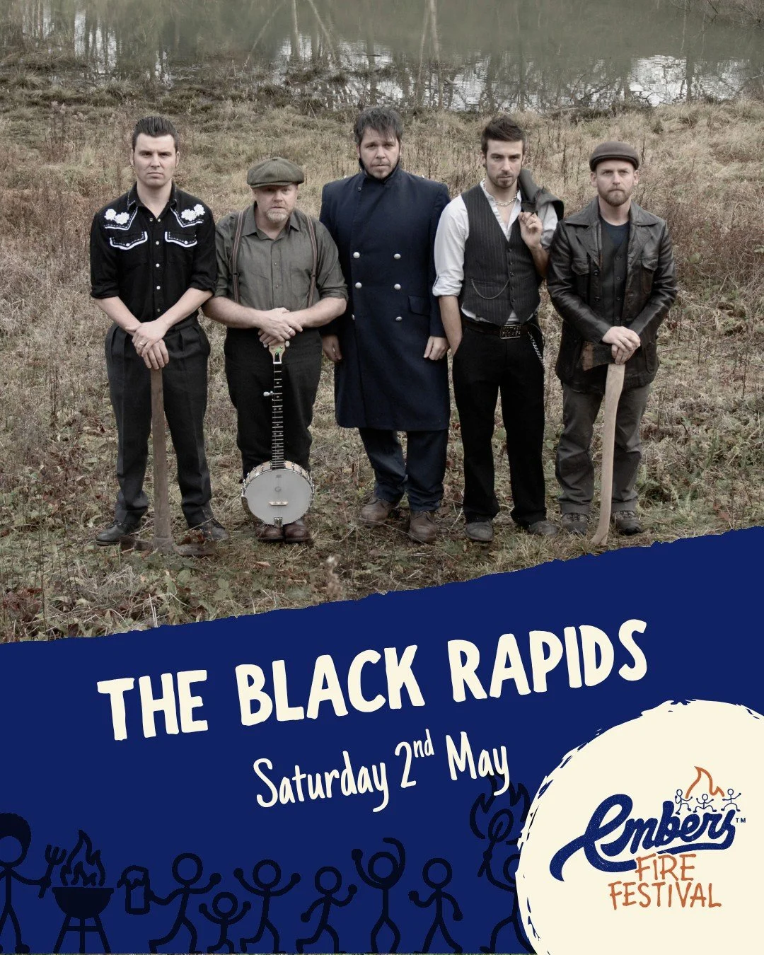 BAND ANNOUNCEMENT 🎸

@theblackrapids are in the lineup for Saturday 2nd May! 🤠

They are a Shropshire based rockabilly, rootsy, Americana camp band, a band that will get your toes tapping for sure!

📆 Saturday 2nd May 2026
Tickets 👇
www.embersfir