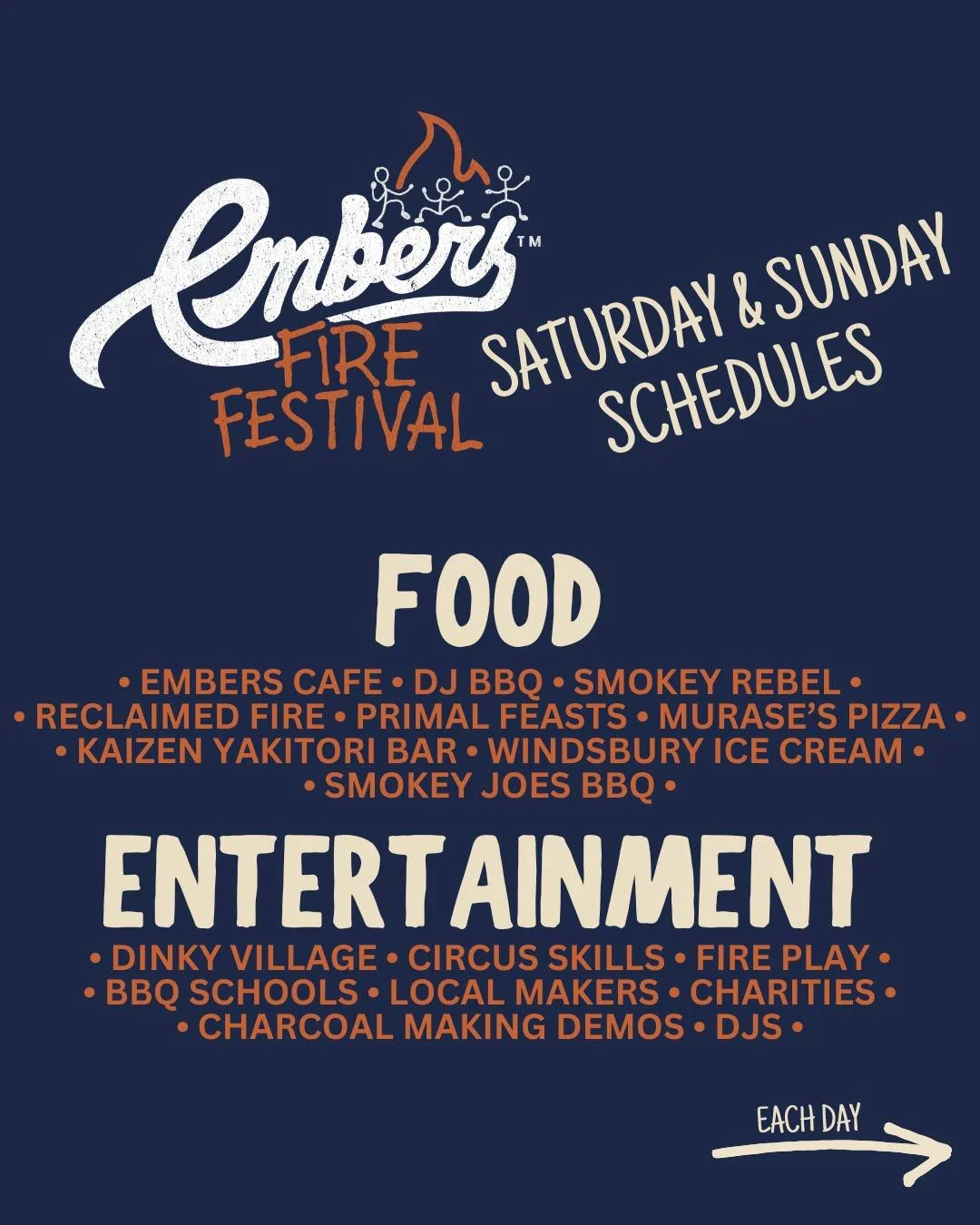📢🚨 FULL LINEUP AND SCHEDULE 📢🚨

With only a week to go, take a look at the schedule and see what's going on when!

See you there! 🌶🔥🍗🥩

Get your tickets by following the link in our bio.