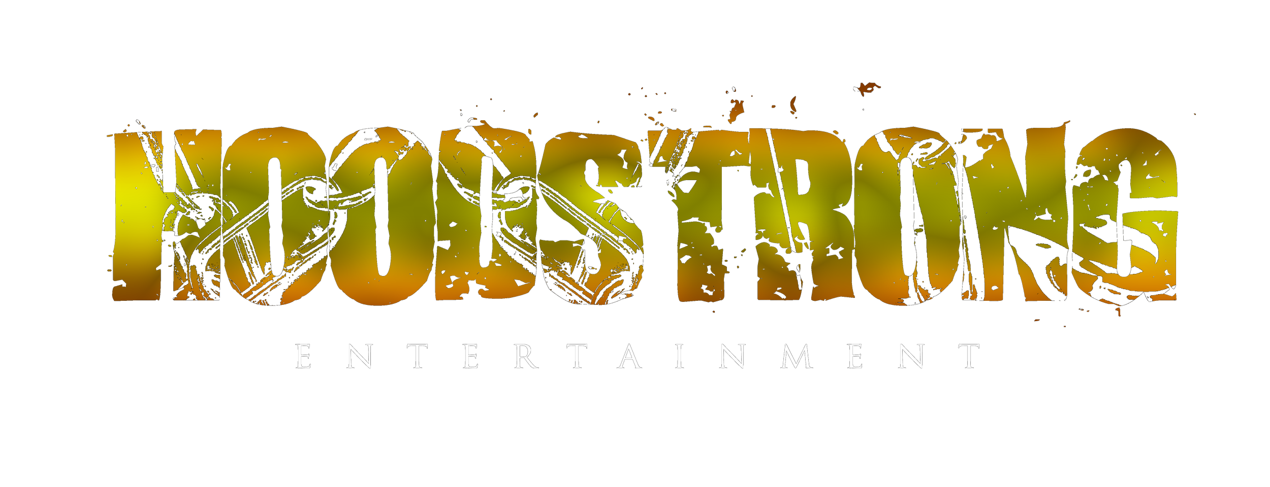 Logo for Hoodstrong Entertainment with stylized, grungy yellow and black text. #DJLEGGS #HOODSTRONG #HOODSTRONGENTERTAINMENT #DJLOGO #DJ #DJENTERTAINMENT #HIPHOPDJ