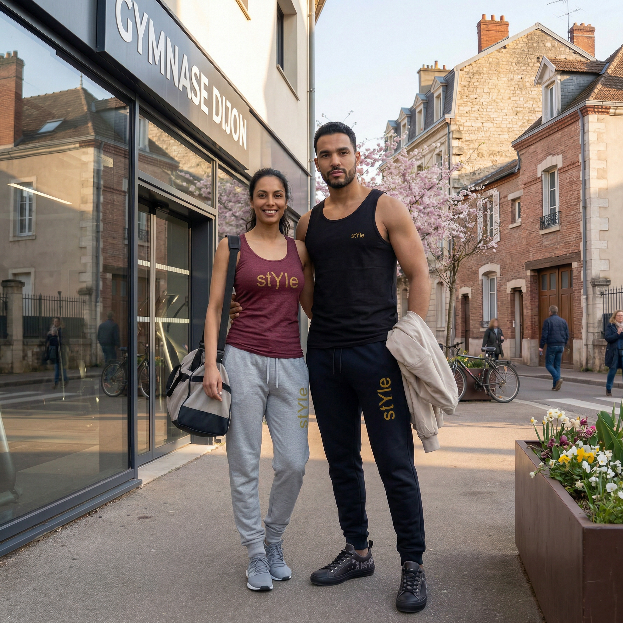 White man wearing Yxelon's stYle Collections white polo-shirt in a park