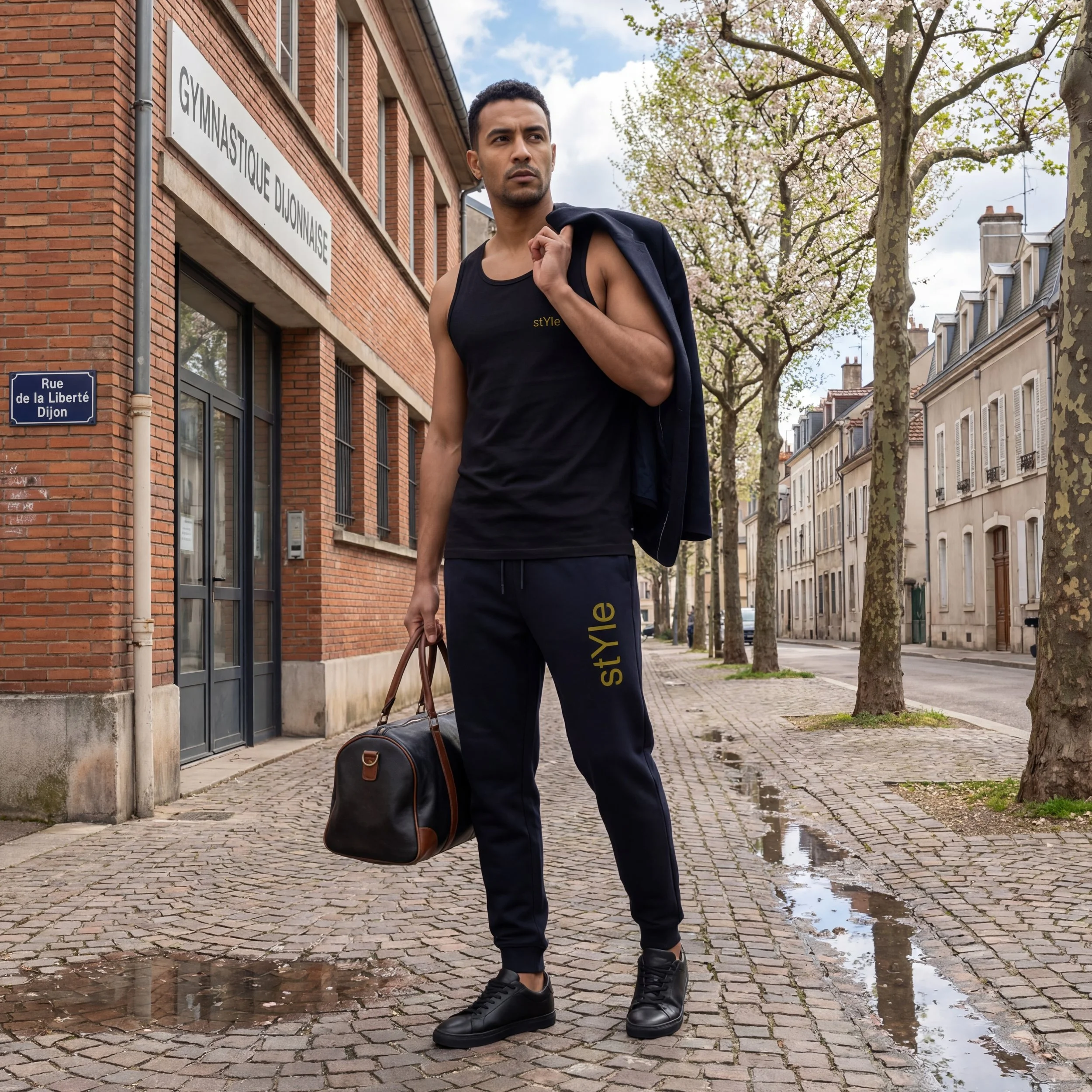 Man wearing Jogger Pants stYle Collections by YXELON