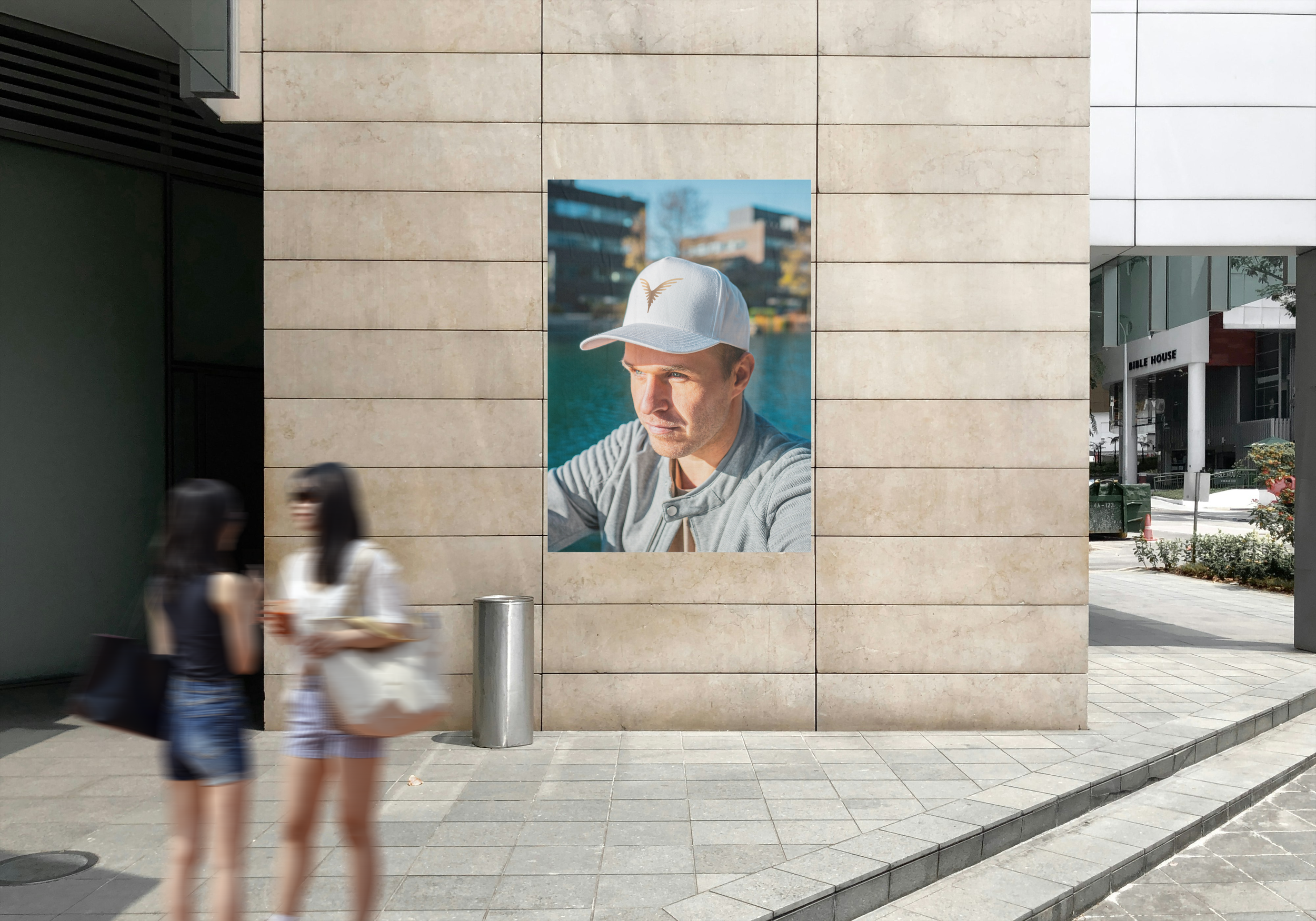 Street poster of a man wearing PistonCup Cap from stYle Collections by YXELON.