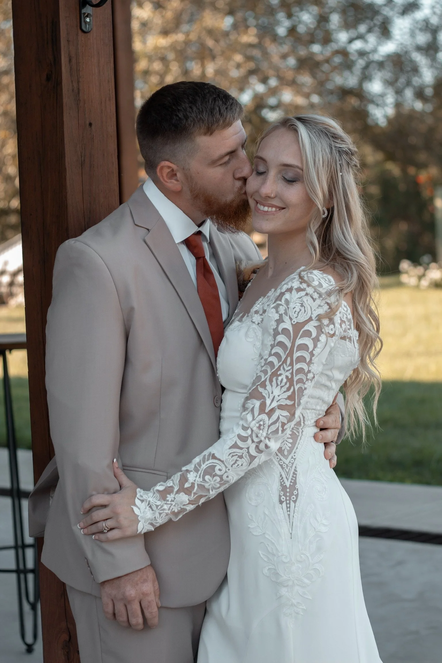 Bride and groom portraits, Shelby NC