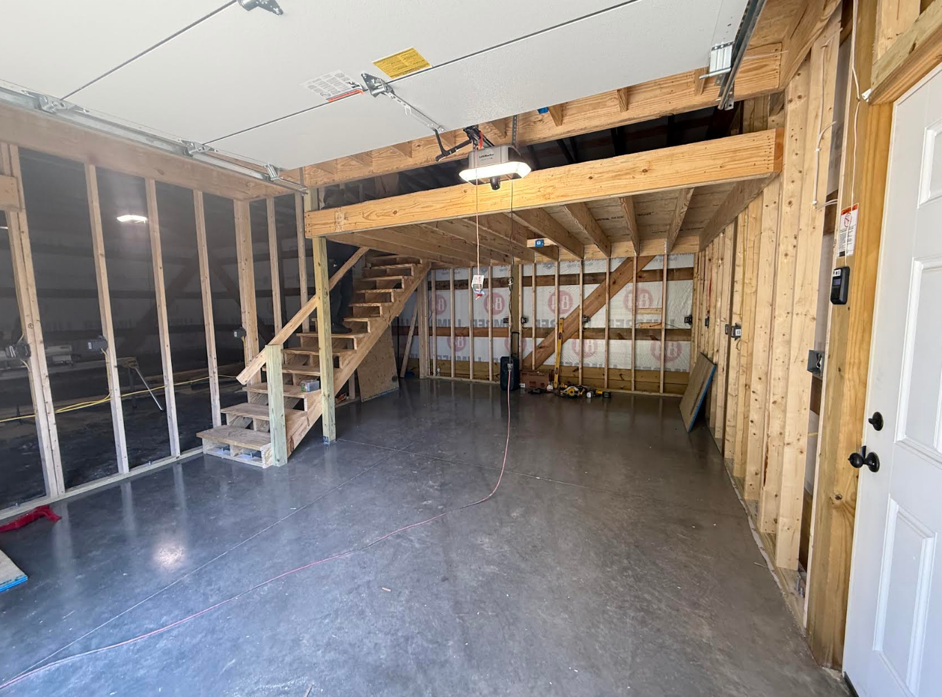 Framing and building room in pole barn project Lil Fellers LLC Montgomery Co, TN Contractor
