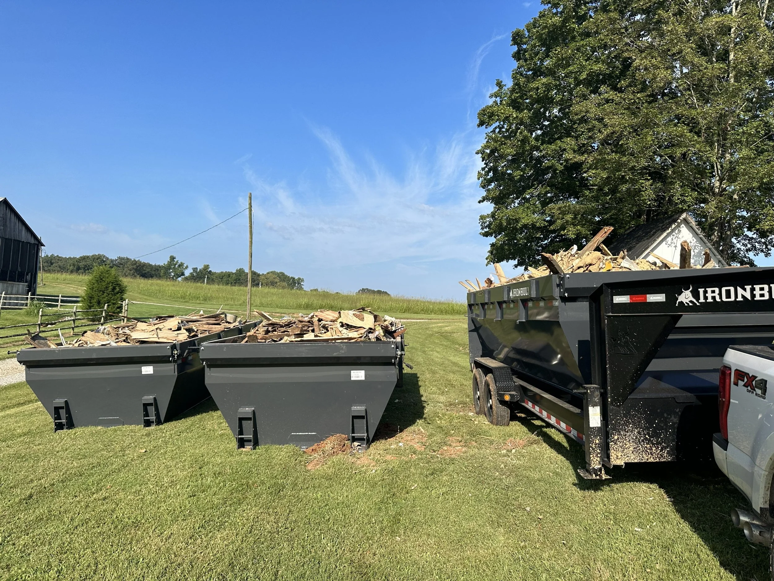 Roll off dumpster rental delivered by Lil Fellers in Clarksville TN