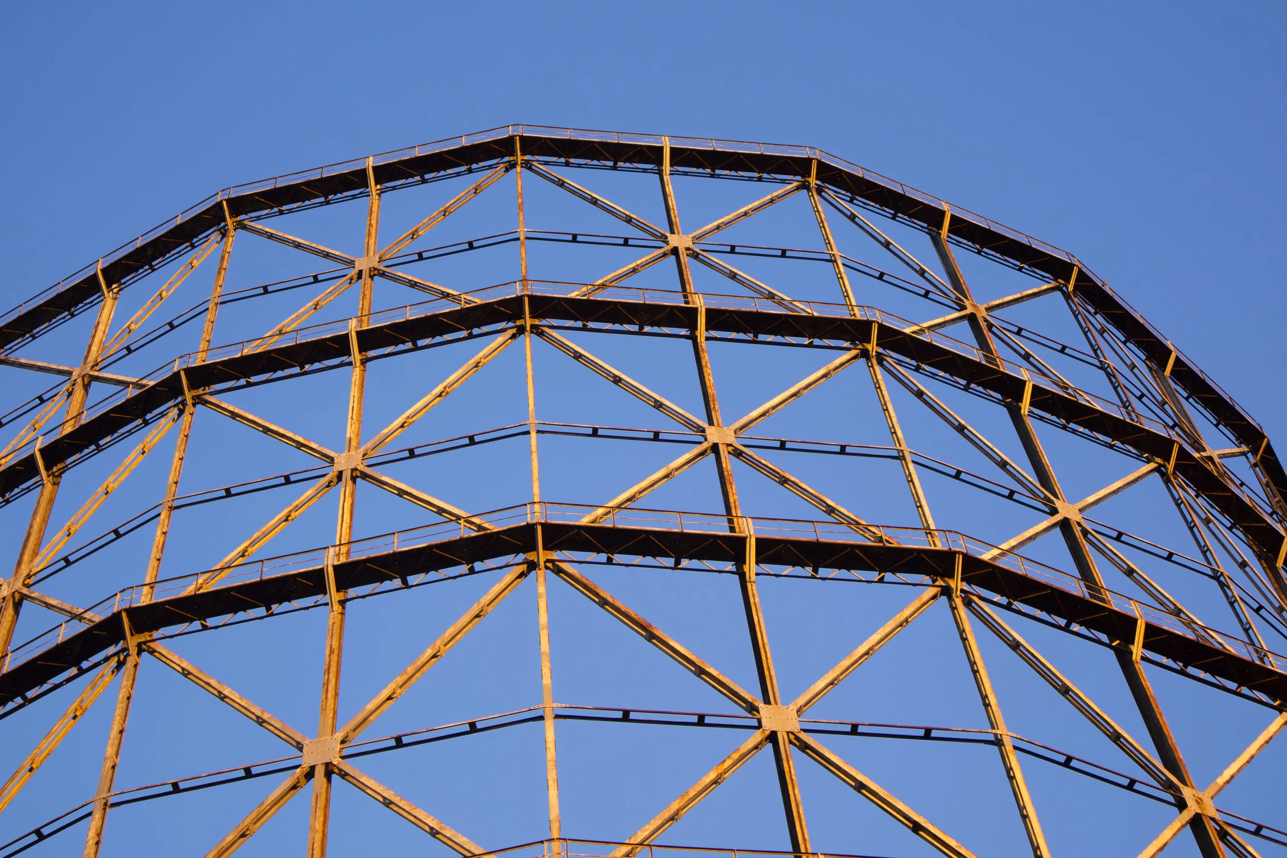 structure of building on a blue sky