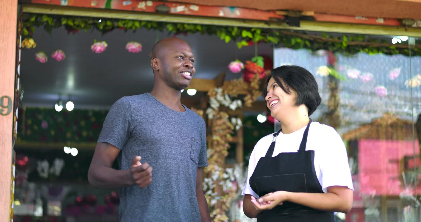 Shop Owner and Customer
