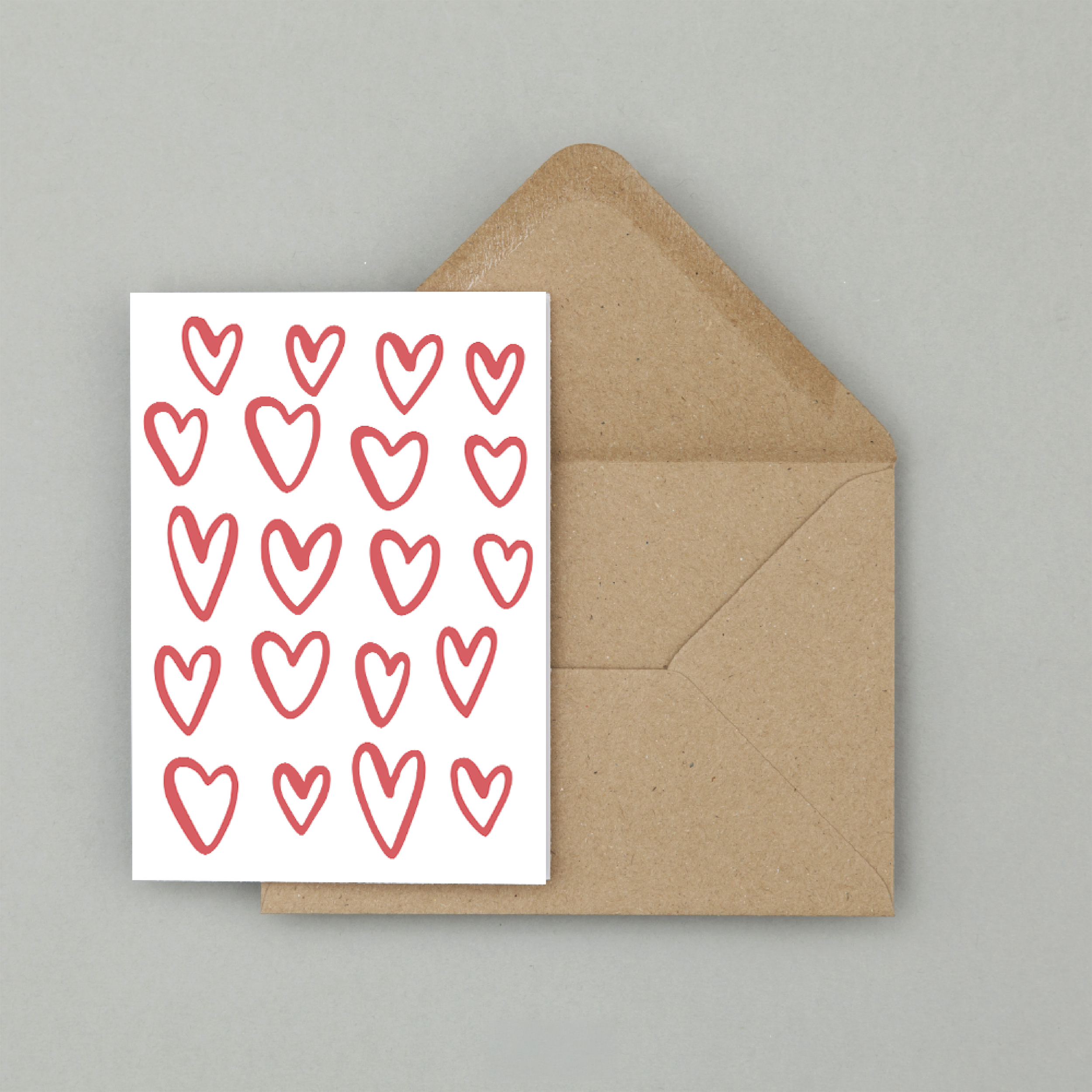 'All the Hearts' Greeting Card